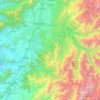 Mapa topográfico Machalí, altitude, relevo