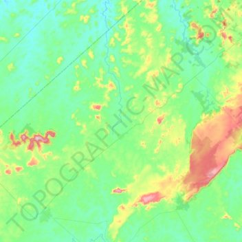 Mapa topográfico Nova União, altitude, relevo