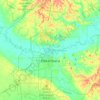 Mapa topográfico Pekanbaru City, altitude, relevo