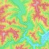 Mapa topográfico Bicaz, altitude, relevo