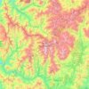 Mapa topográfico Trinity Alps Wilderness, altitude, relevo