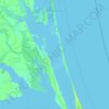 Mapa topográfico Currituck Sound, altitude, relevo