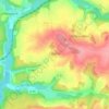 Mapa topográfico Louâtre, altitude, relevo