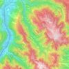 Mapa topográfico Vallarsa, altitude, relevo