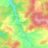 Mapa topográfico Juzennecourt, altitude, relevo