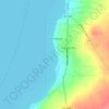Mapa topográfico Crystal Beach, altitude, relevo