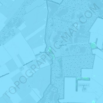 Mapa topográfico Woudbloem, altitude, relevo