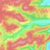 Mapa topográfico Fresnes-au-Mont, altitude, relevo