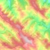 Mapa topográfico Padornelo, altitude, relevo