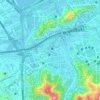 Mapa topográfico Cidade Nova, altitude, relevo