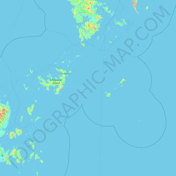 Mapa topográfico Linapacan, altitude, relevo