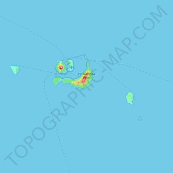 Mapa topográfico Banda islands, altitude, relevo
