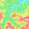 Mapa topográfico Prignano sulla Secchia, altitude, relevo