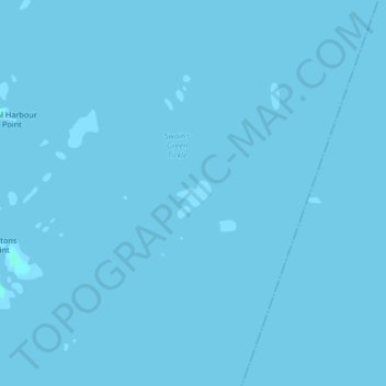 Mapa topográfico Green Island, altitude, relevo
