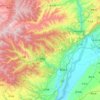 Mapa topográfico 韩城市, altitude, relevo