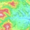 Mapa topográfico Serres-sur-Arget, altitude, relevo