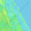 Mapa topográfico New Smyrna Beach, altitude, relevo