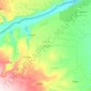 Mapa topográfico Nangade, altitude, relevo