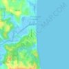 Mapa topográfico Chesapeake Beach, altitude, relevo