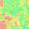 Mapa topográfico Shropshire, altitude, relevo