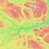 Mapa topográfico Area H (Canim Lake/Forest Grove), altitude, relevo