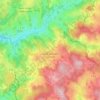 Mapa topográfico Saint-Romain-Lachalm, altitude, relevo