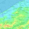 Mapa topográfico Flandre-Occidentale, altitude, relevo