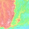 Mapa topográfico Espírito Santo do Dourado, altitude, relevo