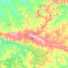 Mapa topográfico Nova Santa Helena, altitude, relevo