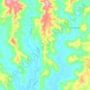 Mapa topográfico Koonorigan, altitude, relevo