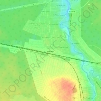 Mapa topográfico Новинка, altitude, relevo