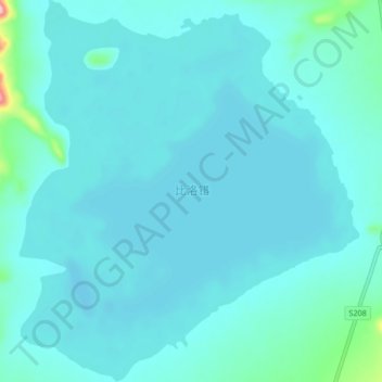Mapa topográfico 比洛错, altitude, relevo