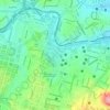 Mapa topográfico Parque Municipal Américo Renê Giannetti, altitude, relevo