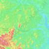 Mapa topográfico Rio Bananal, altitude, relevo