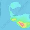 Mapa topográfico Tiran Island, altitude, relevo