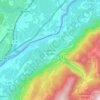 Mapa topográfico Cognin-les-Gorges, altitude, relevo