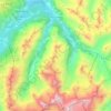 Mapa topográfico Pontresina, altitude, relevo