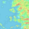 Mapa topográfico Περιφέρεια Βόρειου Αιγαίου, altitude, relevo