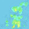 Mapa topográfico Bréhat, altitude, relevo