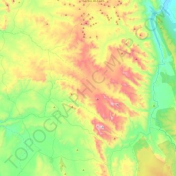Mapa topográfico Pituba, altitude, relevo
