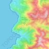 Mapa topográfico Morsiglia, altitude, relevo