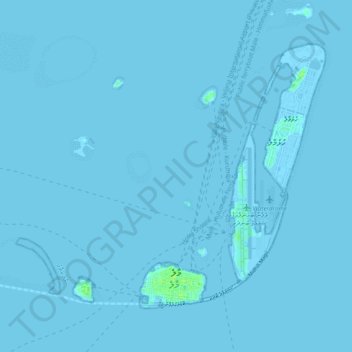 Mapa topográfico މާލެ, altitude, relevo