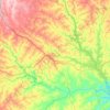 Mapa topográfico Elbert County, altitude, relevo