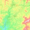 Mapa topográfico São Francisco do Glória, altitude, relevo