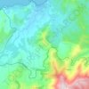 Mapa topográfico Belgodère, altitude, relevo