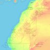 Mapa topográfico Westsahara, altitude, relevo