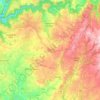 Mapa topográfico Le Bas Ségala, altitude, relevo