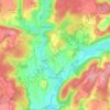 Mapa topográfico Coublanc, altitude, relevo