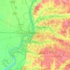Mapa topográfico Memphis, altitude, relevo