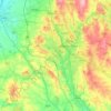 Mapa topográfico Newcastle-under-Lyme, altitude, relevo